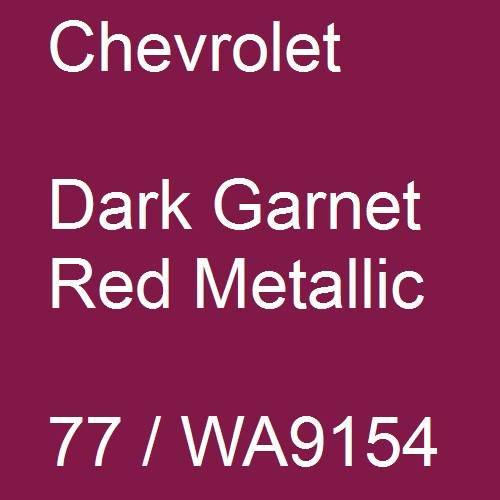 Chevrolet, Dark Garnet Red Metallic, 77 / WA9154.